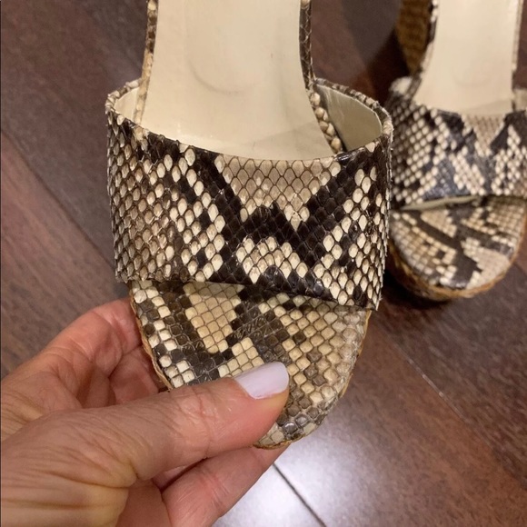 Prada straw raffia wedges  snakeskin brown - Picture 5 of 6